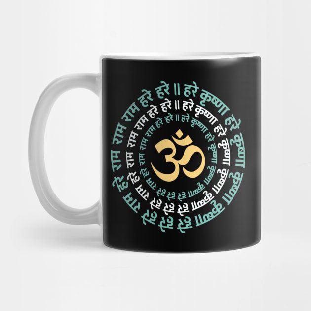 Hare Krishna Aum Om Mantra Symbol Chanting Hinduism by alltheprints